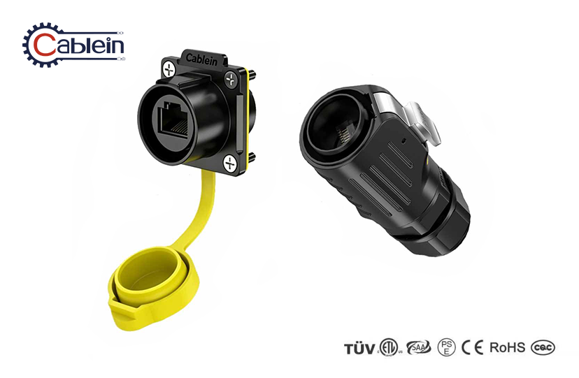 LP24 RJ45 Flange-Mount Waterproof Connector